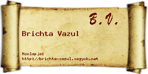 Brichta Vazul névjegykártya